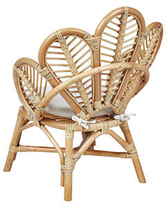 Fauteuil Paon en Rotin avec Dossier en Cœur, Fauteuil d'Appoint en Osier Naturel, Mobilier Décoratif Bohème pour la Maison, Chaise Longue pour Hôtel et Café - Product Image 5