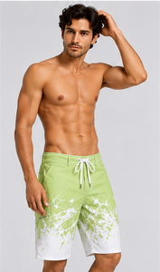 Custom Logo <b>Mens</b> Board Shorts Wholesale Quick Dry Swim <b>Trunks</b> Beach Shorts Surfing Wear Polyester Drawstring Pocket Lightweight - Product Image 4