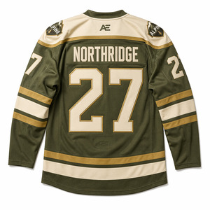 Factory Wholesale Custom Ice Hockey Uniform Heavyweight Jersey Lace Up <b>Neck</b> Stitched Mountain Applique Breathable Sportswear - Product Image 6