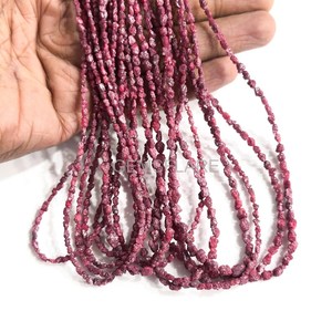 Cuentas de diamante rosa natural, pequeñas cuentas de diamante rosa sin cortar de 2-3.5MM, cuentas de diamante en bruto, pepitas de diamante para la fabricación de joyas. - Product Image 4