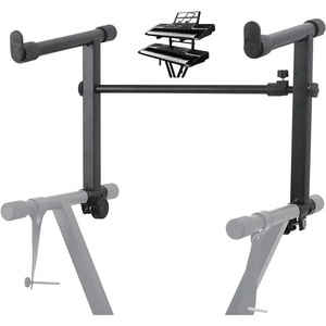 Support de clavier 5 niveaux, 2 étages, pour piano électrique, adaptateur MIDI, support pour claviers doubles 54-88 touches - Product Image 1
