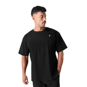 Chemise noire à manches courtes pour homme, en coton premium confortable, vêtement décontracté, chemise de sport tendance, vêtements de sport élégants, vente en gros - Product Image 3