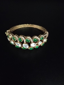 Amaira Jewels Luxury Gold Plated <b>Silver</b> <b>Cuff</b> <b>Bracelet</b> for Women's Wedding Classic Style - Product Image 3
