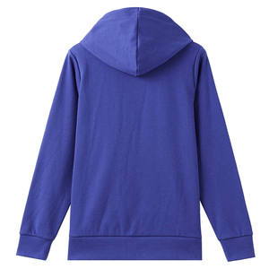 เสื้อฮู้ดผู้หญิงคุณภาพสูง สีพื้น ผ้าฝ้ายถัก 100% ระบายอากาศได้ดี เหมาะสำหรับใส่ในฤดูใบไม้ร่วง ทรงปกติ แขนยาว ทรงเข้ารูป - Product Image 2