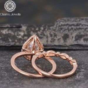 Bague de fiançailles en moissanite taille coussin en argent et or rose Charm_Jewells, sertie de griffes, certifiée IGI, pour femme, alliance romantique - Product Image 5