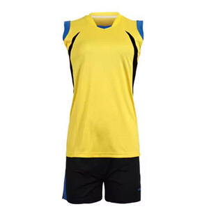 Uniforme de volley-ball sans manches en polyester léger, respirant et ajusté, avec taille élastique et numéro d'équipe personnalisé - Product Image 3