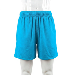 Men's Red Polyester/<b>Nylon</b> Sporty Eco-Friendly Casual <b>Shorts</b> Elastic Waist Solid Color Breathable Woven High Rise - Product Image 3