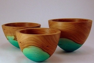 Tazón de Resina Epoxi Premium y Madera de Acacia con Acabado Brillante, Textura Rústica, Libre de BPA, para Servir y Decorar en Cocinas Modernas - Product Image 3