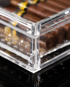 Elegant Custom Modern Eco-friendly for Clear <b>Large</b> Acrylic Cigar Humidor <b>Box</b> High Airtight Pre-Assembled Display Case - Product Image 6