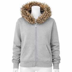 Sudadera con Capucha Gris Jaspeado de Alta Calidad con Logotipo Bordado Personalizado, Sudadera Extra Grande de Algodón 100% con Doble Cremallera y Capucha de Piel para Hombre - Product Image 1