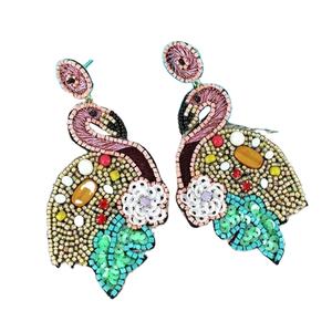 Déclaration Artisanat Perlé Broderie Coloré Boucles D'oreilles Bijoux Élégant Fantaisie Élégant Et Premium Dernier Par Hiba Enterprises - Product Image 4