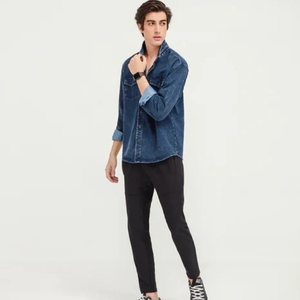 Camisas de Mezclilla para Hombre, Invierno, Personalizables, Estilo Urbano, 360g, 100% Algodón, Transpirables, de Secado Rápido, Alta Calidad, Color Personalizable - Product Image 3