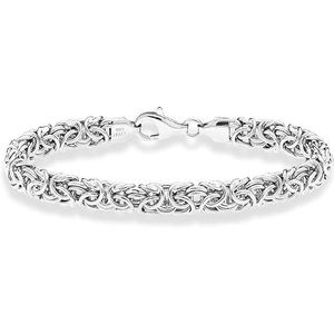 Bracciale Bizantino Fatto a Mano in Argento Sterling per Donna, Gioiello con Catena Fine e Maglie - Product Image 1