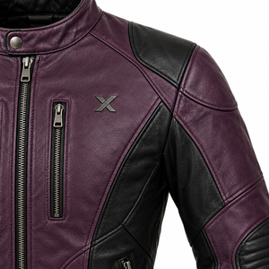 Chaqueta de Motociclista de Cuero de Diseño |   Negro Ciruela Verde Cognac |   Fabricante OEM ODM |   Diseño de Calidad Premium | Logotipo Personalizado | - Product Image 4