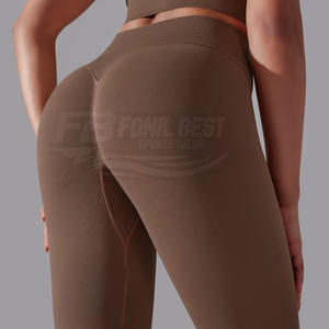 Leggings Deportivos de Yoga para Mujer de Alta Calidad, de Nylon, con Efecto Levanta Glúteos, Sin Costuras, de Cintura Alta Elástica, Ajustados, Sexys y Gruesos, de Color Liso - Product Image 5