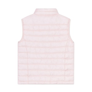 Chaqueta de invierno a cuadros personalizada para niñas, sin mangas, con cierre de cremallera, impermeable, transpirable, rellena de plumón de pato blanco, acolchada, para exteriores. - Product Image 3