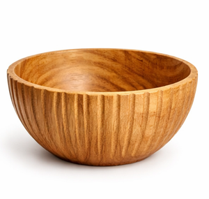 Bol de service en bois d'acacia de forme personnalisée, tendance et frais, fait main, écologique, pour salade et fruits, vaisselle décorative - Product Image 4