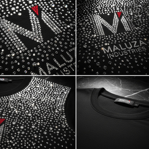 Camiseta Personalizada con Logotipo de Diamantes de Imitación, Estilo Veraniego, Corte Holgado, Decoración de Cristales, Ropa Urbana para Hombre - Product Image 5