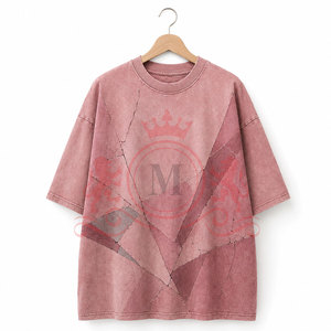 T-shirt décontracté moderne à épaules tombantes effet délavé, en tissu premium, idéal pour les activités quotidiennes en extérieur avec style. - Product Image 3