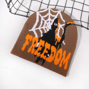 Bonnet tricoté Freedom à succès, couleurs personnalisées, imprimé tissé, style urbain, pour l'hiver, chaud, casquette streetwear, OEM/ODM - Product Image 4