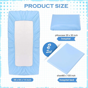 Sábana Ajustable de Grado Hospitalario 100% Poliéster, Resistente a Altas Temperaturas, Totalmente Elástica, Estilo Liso, Agradable al Tacto, Otras Prendas - Product Image 6