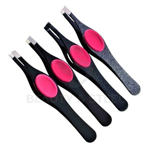 Pinces à épiler en acier inoxydable de qualité supérieure, pointe inclinée, pack varié avec tension calibrée, résultats professionnels - Product Image 2