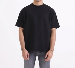 Camiseta Personalizada Extra Grande para Hombre, de Alta Calidad, Estilo Urbano, Vintage, 100% Algodón, Tejido Waffle Texturizado, Transpirable y de Secado Rápido - Product Image 2