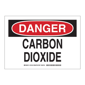 Panneau PVC Danger Dioxyde de Carbone Brady pour les Zones de Sécurité en Laboratoire et Industrielles - Product Image 2