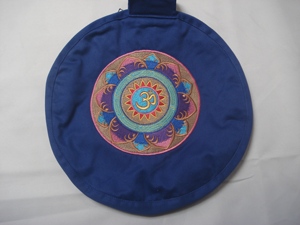 Orange Round Eco-Friendly Yoga Meditation Cushion Portable Polyester Zafu Bolster for Adult Exercise Body Building - Product Image 2