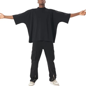 T-shirt épais graphique personnalisé Streetwear en coton épais blanc de luxe T-shirts surdimensionnés pour hommes T-shirt à épaules tombantes - Product Image 3