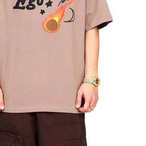 Custom Sublimation Men's Short Sleeve for <b>Shirt</b> 100% Polyester Fleece Knitted Anti-Wrinkle Hip Hop Leopard Design Pocket - Product Image 4