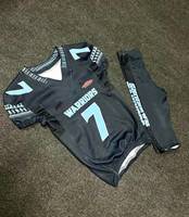 Conjuntos transpirables de uniformes de fútbol americano de sarga de aparejos impresos por sublimación personalizados de alta calidad para hombres y jóvenes