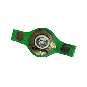 เข็มขัดแชมป์สีเขียวแบบกำหนดเอง พร้อมรายละเอียดสีทอง และดีไซน์ตัวอักษร "Champion" แบบโดดเด่น รุ่นสะสมพิเศษ - Product Image 6