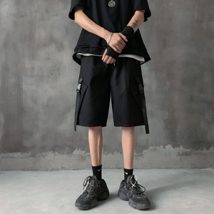 Pantalones Cortos Cargo Casuales de Verano para Hombre, Diseño Moderno OEM, con Cordón Ajustable, Bolsillos Laterales, 100% Algodón Transpirable de Alta Calidad - Product Image 6