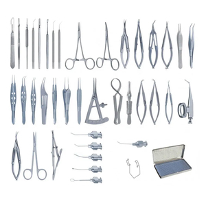 Kit d'instruments manuels de haute précision pour la chirurgie ophtalmique de la cataracte, extraction extracapsulaire, outils microchirurgicaux oculaires - Product Image 1