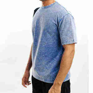 Camiseta de Hombre Vintage con Lavado Ácido, 100% Algodón, 260GSM, Peso Pesado, Manga Corta, Oversize, Estampado Técnico, Color Sólido - Product Image 3