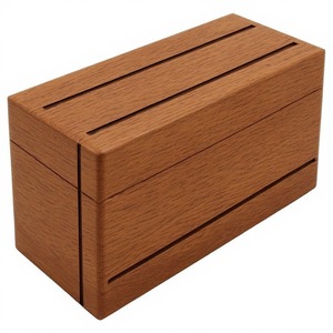 Étui à cigares en bois de luxe au fini naturel, conçu pour un attrait classique, avec une construction durable et une texture de surface lisse. - Product Image 1