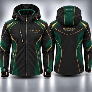 Chaquetas Softshell Unisex NAVISTA SPORTS NS-8841 Personalizadas, Chaqueta de Invierno para Exteriores, Transpirable, Cortavientos, con Capucha, Cremallera y Forro Polar - Product Image 6