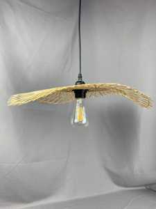 Handmade Bamboo Spiderweb Pendant <b>Light</b> Boho Woven Hanging Lamp Home Decor Natural Rattan Supplier Manufacturer - Product Image 5
