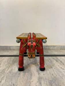 Handmade Wooden Animal <b>Stool</b> Coffee <b>Table</b> Tiger Design Hand Painted Accent <b>Table</b> Decorative Furniture Living Room Use - Product Image 3