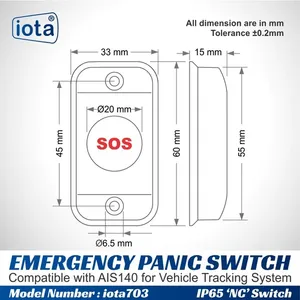 สวิตช์ฉุกเฉิน AIS-140 'NC' iota703 - Product Image 5