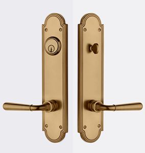 Poignée de porte double en acier couleur bronze, personnalisable pour hôtels et bureaux, avec fonction passage et confidentialité, mobilier de porte - Product Image 3