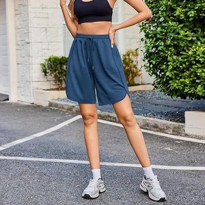 Shorts de Mujer con Logotipo Personalizado Bordado, MOQ Bajo, 100% Algodón, Cierre con Cordón, Ropa Deportiva, Casual, para Gimnasio - Product Image 3