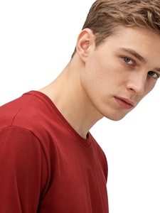 T-shirt à manches longues uni surdimensionné pour hommes T-shirt à manches longues en coton Impression personnalisée T-shirt à manches longues vintage pour hommes - Product Image 5