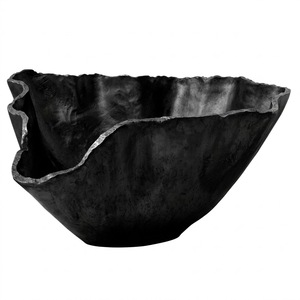 Cuenco decorativo de oro de forma orgánica, hecho a mano y de lujo, centro de mesa de metal martillado asimétrico para decoración moderna del hogar a bajo precio. - Product Image 3