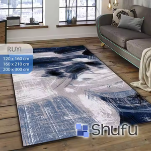 Tapis de flanelle anti-allergiques sûrs pour enfants Design abstrait moderne lavable en machine - Product Image 6