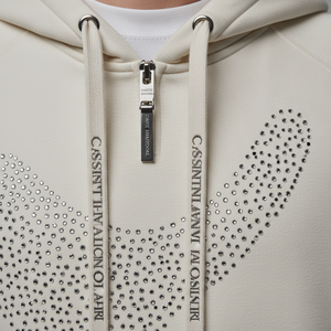 Sudadera con capucha personalizada con pedrería y lavado ácido para hombre, corte holgado y extragrande, 500 g/m² de felpa francesa de alto gramaje, estilo urbano, con cremallera completa, OEM - Product Image 3