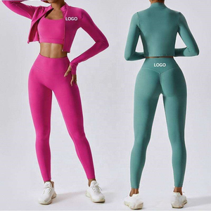 Ropa Deportiva al por Mayor, Conjuntos de Gimnasio de Alta Calidad para Mujer, Conjuntos Deportivos de 2 Piezas con Estampado de Yoga, Leggings y Sujetador Deportivo - Product Image 2