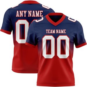 American Football Jersey V-Neck Short Sleeve Printed Sublimated Moisture Wicking 100% Polyester Unisex Team <b>Name</b> Any <b>Name</b> Custom - Product Image 2
