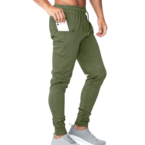 Pantalons de jogging pour hommes, entraînement, gym, athlétique, coupe ajustée, extensible, respirant, séchage rapide, polyester/rayonne, vente en gros, OEM, ODM - Product Image 6